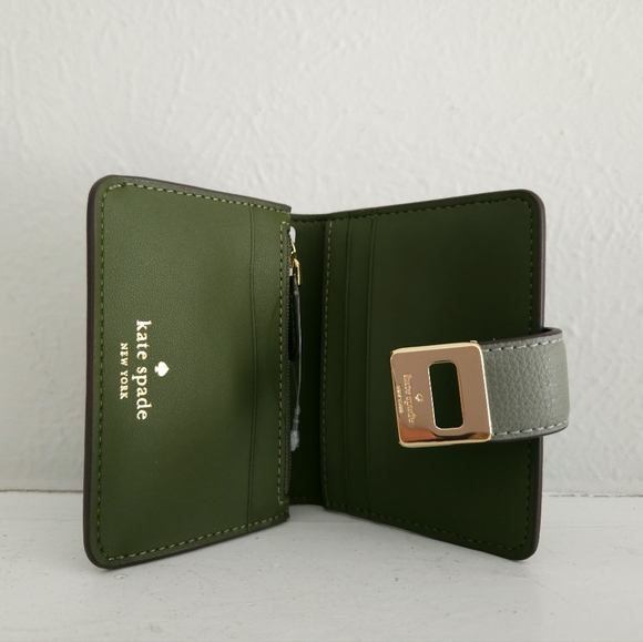 NWT Kate Spade Phoebe Refined Leather Card Case Wallet- Dusky Pine - Picture 4 of 5